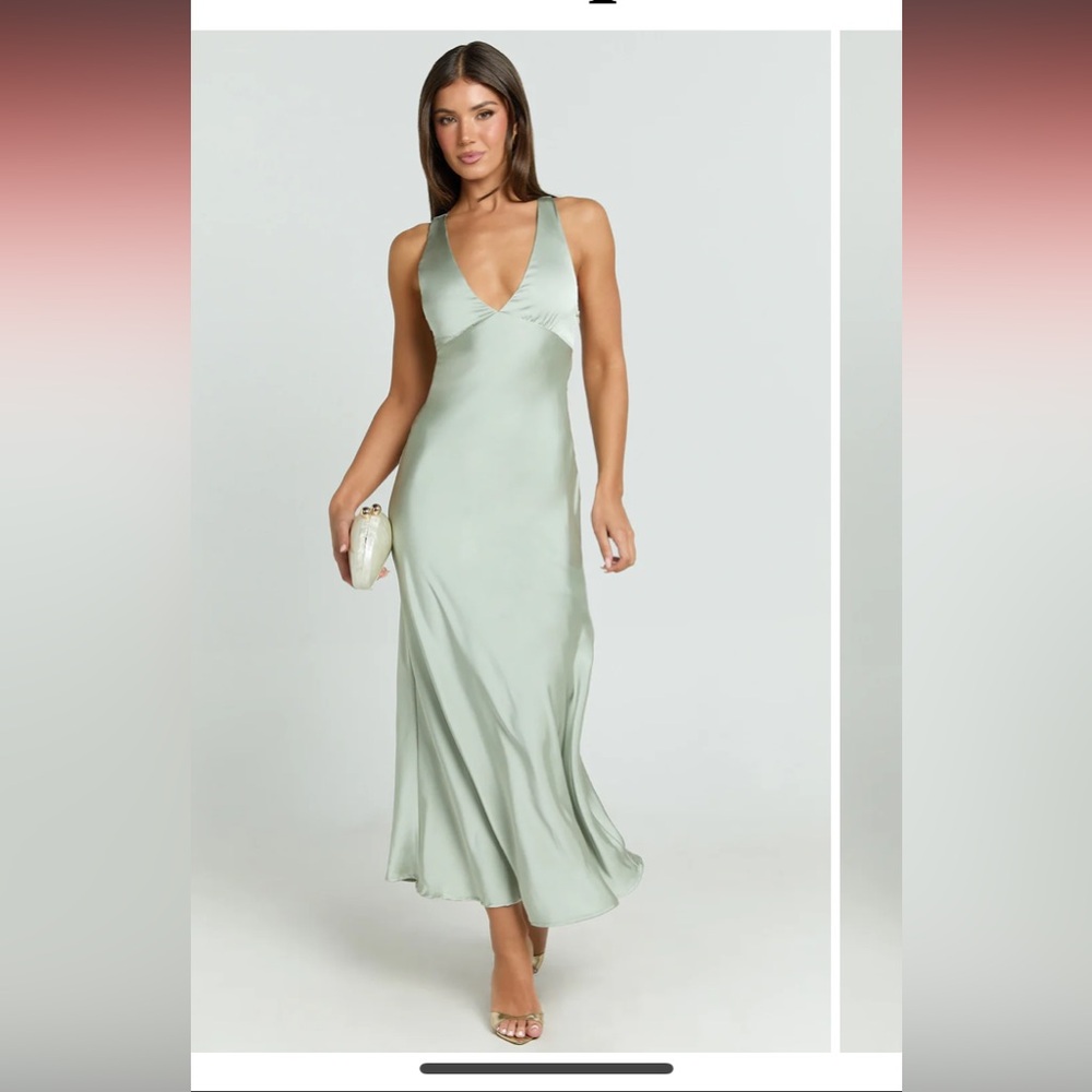 Showpo Satin V-Neck Dress